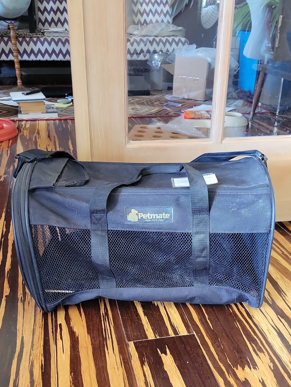 Petmate Black Mesh Duffel-Style Pet Carrier